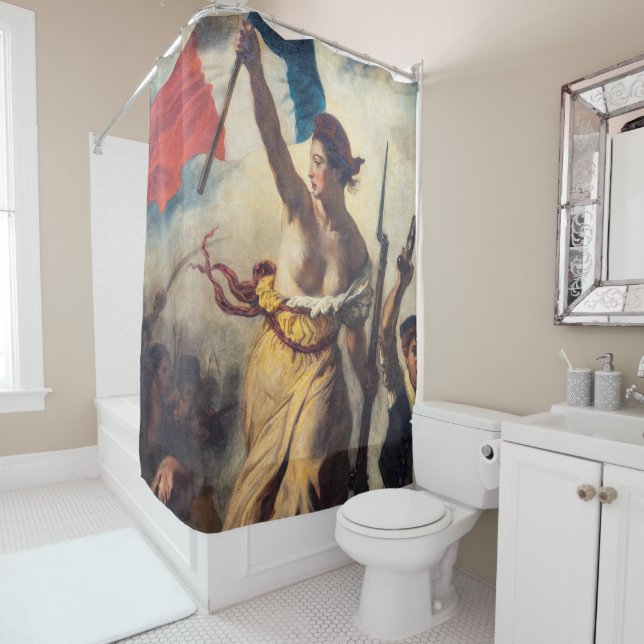Rideaux De Douche Delacroix - La Liberté guidant le peuple Gros plan (En situation)