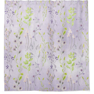 Rideaux De Douche Délicieux Fleurs sauvages violets