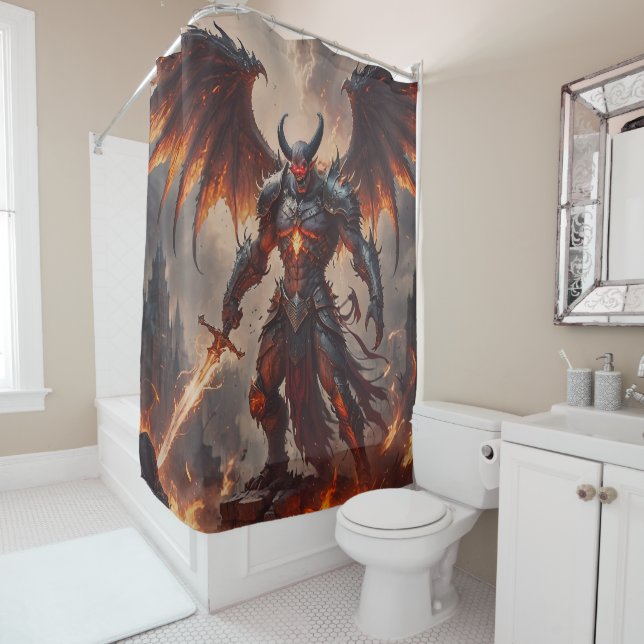 Rideaux De Douche Démon mythique (En situation)