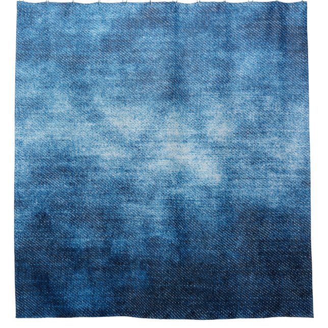 Rideaux De Douche Denim a porté texture tissu pour arrière - plan. J (Devant)