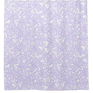 Rideaux De Douche Dentelle de fleurs violettes florales inaltérables