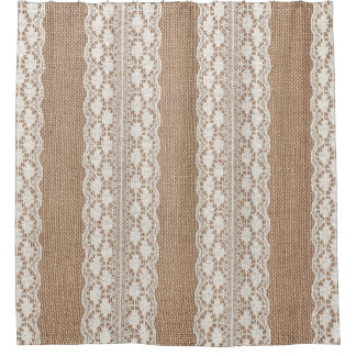 Rideaux De Douche Dentelle off-White : Burlap Texture