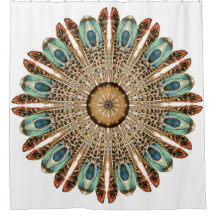 Rideaux De Douche Dentelles Mandala Aquarelle : Dentelles naturelles