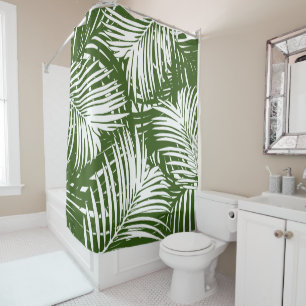 Rideaux De Douche Derrière les palmiers