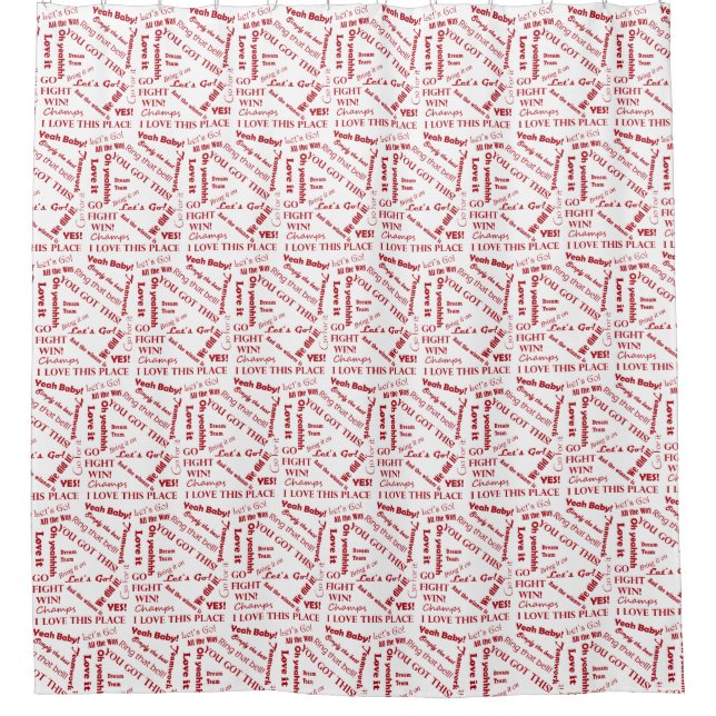 Rideaux De Douche Des fans applaudissent les mots d'encouragement (Devant)