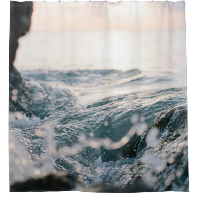 Rideaux De Douche Des vagues de mer impressionnantes | Meilleur cade (Devant)