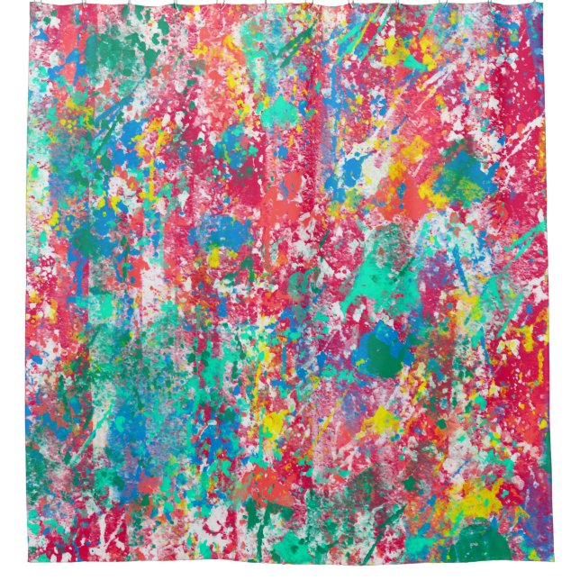 Rideaux De Douche desi de tissu d'illustration numérique abstraite t (Devant)