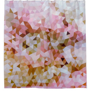 Rideaux De Douche Design 108 Mosaïque Brown rose
