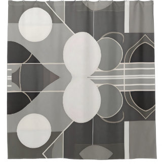 Rideaux De Douche Design abstrait contemporain et élégant