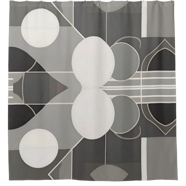 Rideaux De Douche Design abstrait contemporain et élégant (Devant)