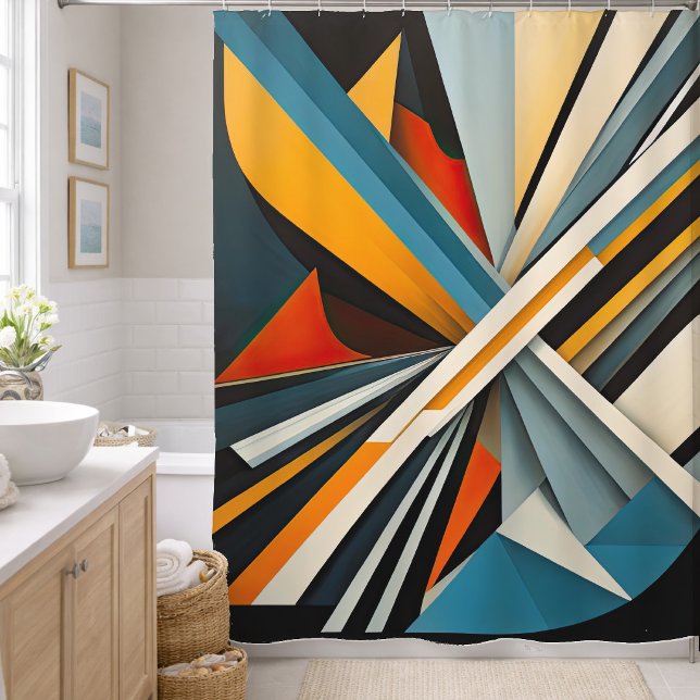 Rideaux De Douche Design Abstrait Moderne (Créateur téléchargé)