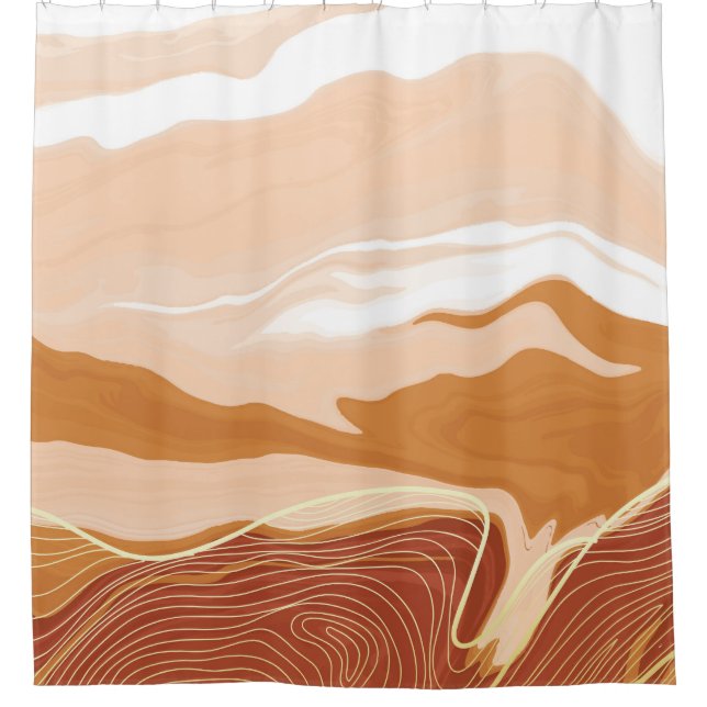 Rideaux De Douche Design arrière - plan en marbre de luxe. ma liquid (Devant)