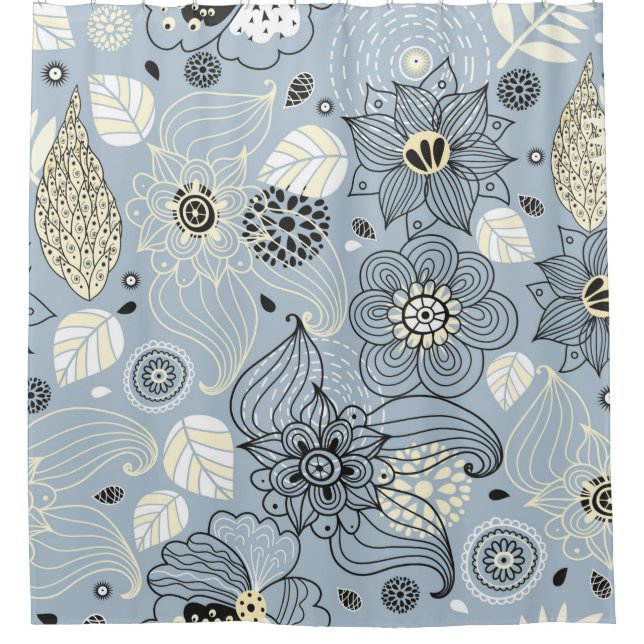 Rideaux De Douche Design d'automne floral (Devant)