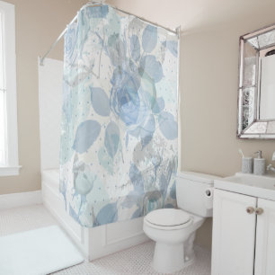 Rideaux De Douche Design de luxe Rose bleu
