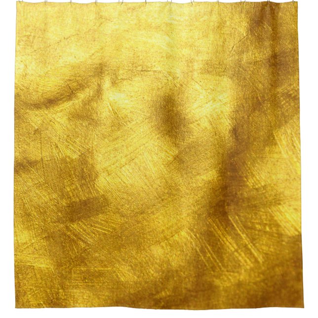 Rideaux De Douche Design de Texture Dorée Luxueux (Devant)