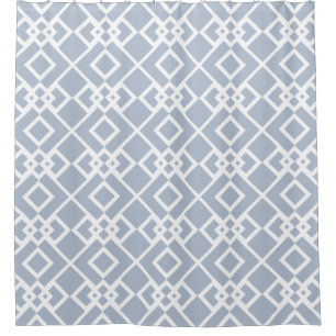 Rideaux De Douche Design de treillis diamant gris argenté