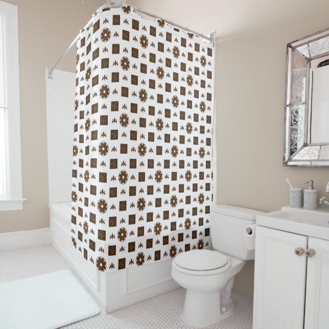 Rideaux De Douche Design Motif élégant et chic (En situation)