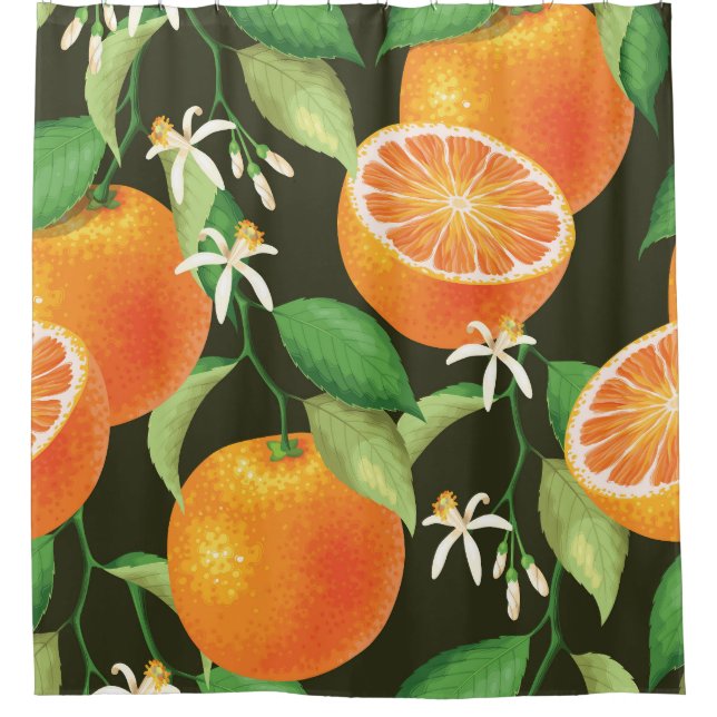 Rideaux De Douche Design Motif orange vibre (Devant)