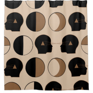 Rideaux De Douche Design Motif sans joint céleste avec énergie humai