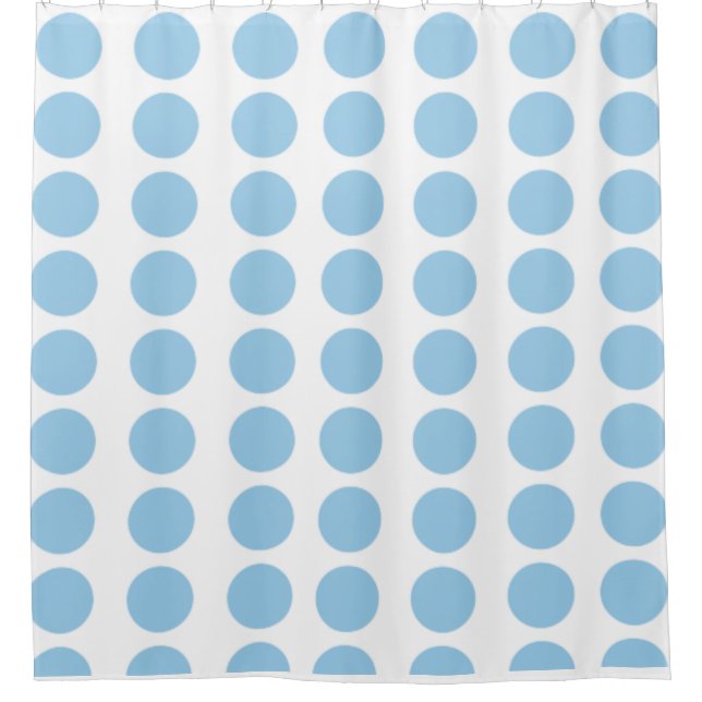 Rideaux De Douche Design Pois bleu (Devant)