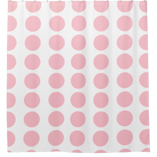 Rideaux De Douche Design Pois rose (Devant)