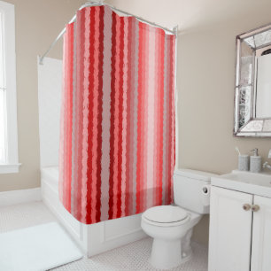 Rideaux De Douche Design rayé moderne dans différentes nuances de ro