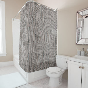Rideaux De Douche Design simple blanc de style bohème