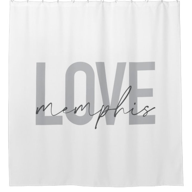 Rideaux De Douche Design simple, moderne, urbain, cool Love Memphis (Devant)