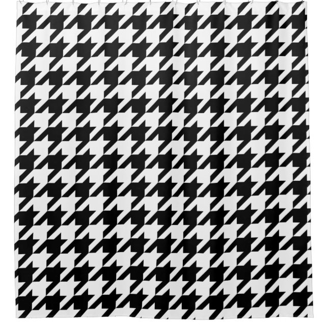 Rideaux De Douche Design traditionnel japonais3 -CHIDORI- Noir&Blanc (Devant)