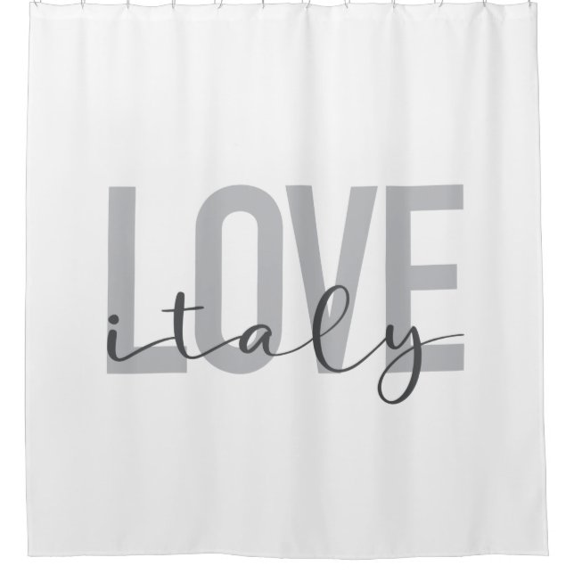 Rideaux De Douche Design urbain, moderne, simple, cool Love Italy (Devant)