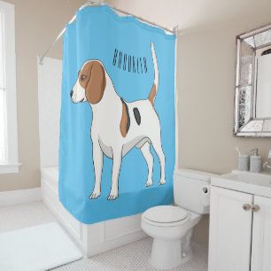 Rideaux De Douche dessin animé de chien beagle