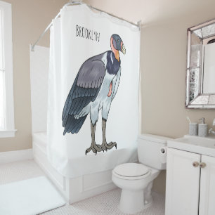 Rideaux De Douche dessin animé d'oiseau vautour du roi