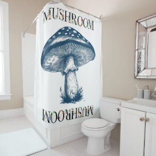 Rideaux De Douche Dessin antique du champignon