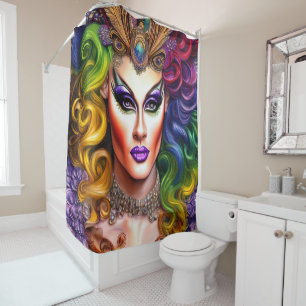 Rideaux De Douche Dessin de couleur dynamique