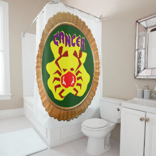 Rideaux De Douche Dessin de l'horoscope du zodiaque Cancer Astrologi