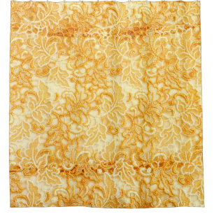 Rideaux De Douche Détail de dentelle d'or tissu motif de tissu