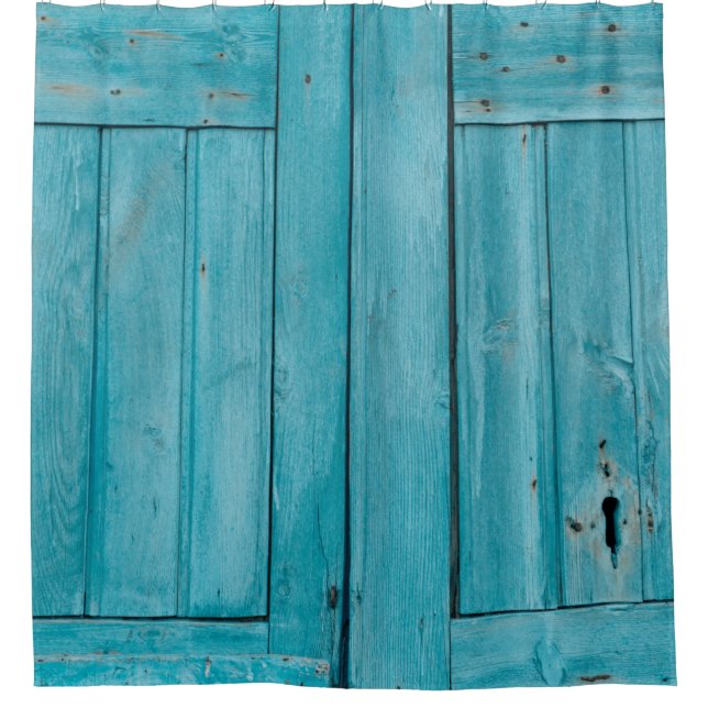 Rideaux De Douche Deux portes en bois gris (Devant)