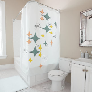 Rideaux De Douche Diamant atomique moderne d'Eames Starbursts de la