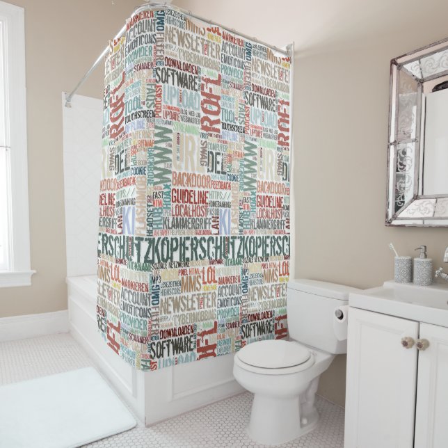 Rideaux De Douche Dictionnaire d'informatique en couleur (En situation)