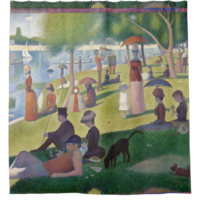 Rideaux De Douche Dimanche sur La Grande Jatte Seurat Peinture (Devant)