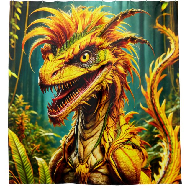 Rideaux De Douche Dinosaur Bird (Devant)