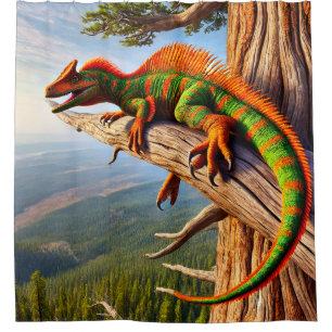 Rideaux De Douche Dinosaur Lizard