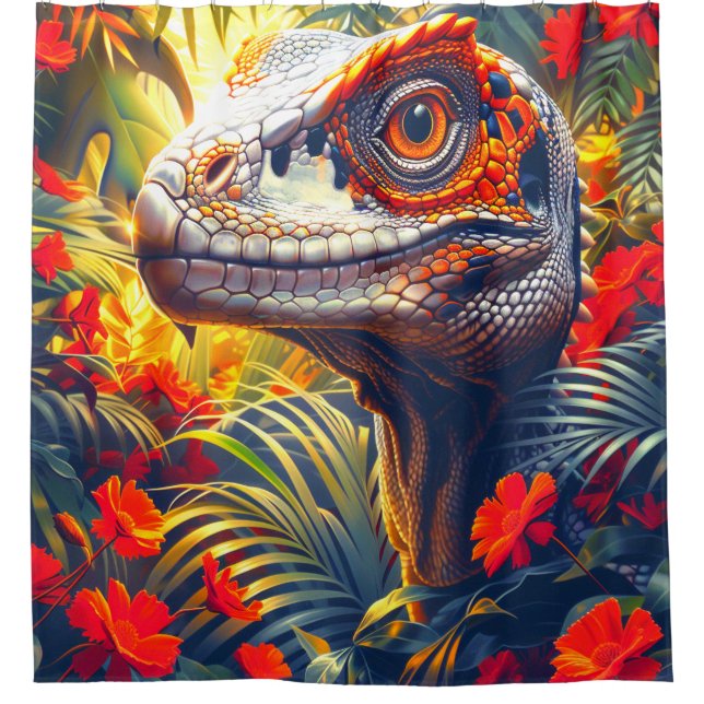 Rideaux De Douche Dinosaure (Devant)