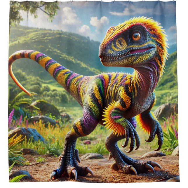 Rideaux De Douche Dinosaure (Devant)