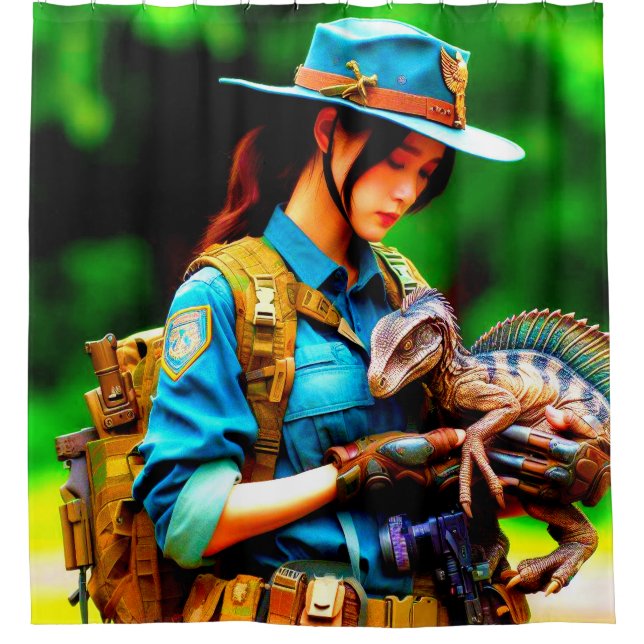 Rideaux De Douche Dinosaure (Devant)