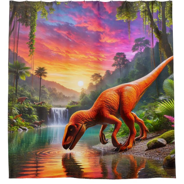 Rideaux De Douche Dinosaure (Devant)