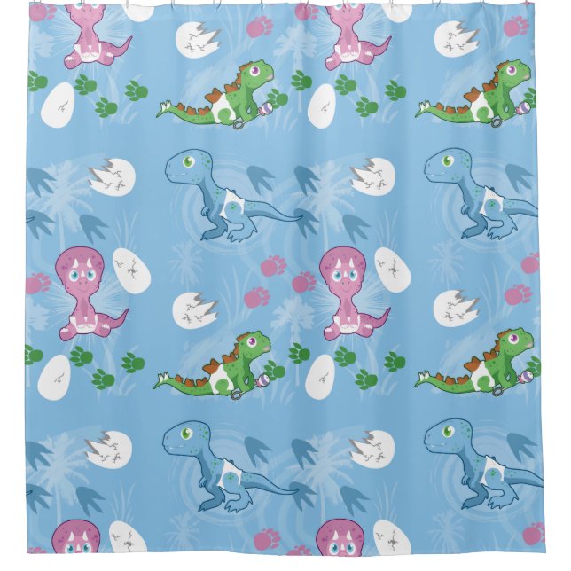 Rideaux De Douche Dinosaures (Devant)