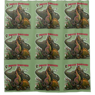 Rideaux De Douche Dinosaures jurassiques