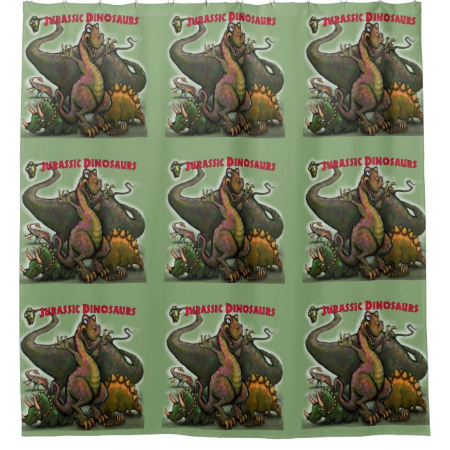 Rideaux De Douche Dinosaures jurassiques (Devant)