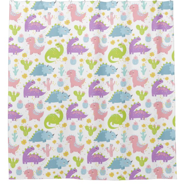 Rideaux De Douche Dinosaures mignons (Devant)